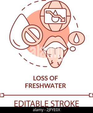 Loss of freshwater concept icon Stock Vector Image & Art - Alamy