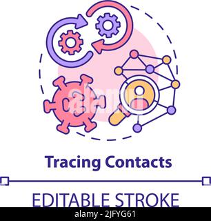 Tracing contacts concept icon Stock Vector