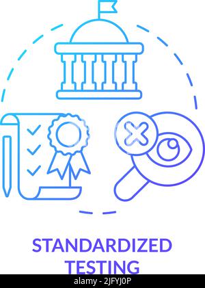 Standardized testing blue gradient concept icon Stock Vector