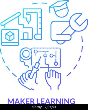 DIY approach blue gradient concept icon Stock Vector Image & Art - Alamy