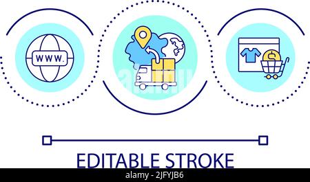 Selling wholesale online loop concept icon Stock Vector