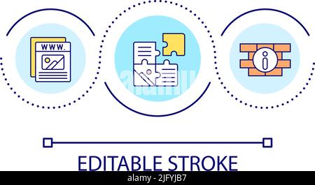 Building website structure loop concept icon Stock Vector