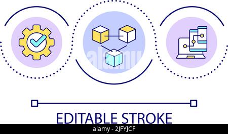 Multi-device strategy loop concept icon Stock Vector