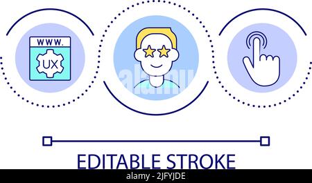 User experience design loop concept icon Stock Vector
