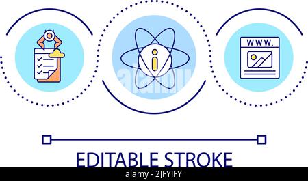 Information architecture loop concept icon Stock Vector