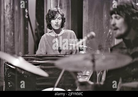 TRAFFIC UK rock group with Stevie Winwood at left and Dave Mason in November 1967. Photo: Tony Gale Stock Photo