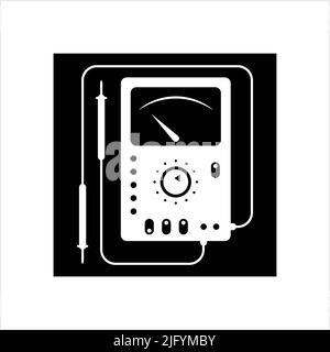 Multi Meter Icon, Multimeter Icon Vector Art Illustration Stock Vector