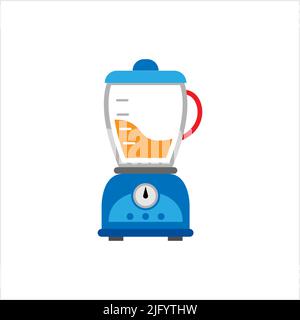 Blender Mixer Icon, Kitchen Home Electric Appliance Vector Art Illustration Stock Vector