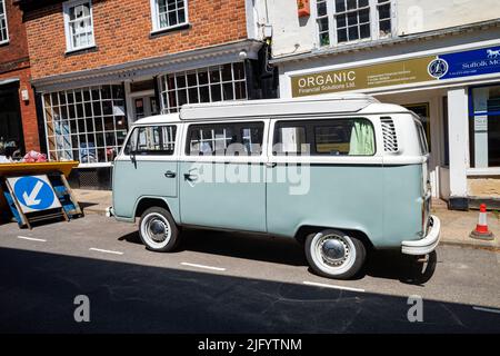 Vintage VW camper bus Stock Photo