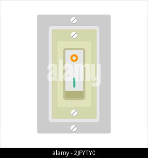 Switch Icon, Electrical Switch Vector Art Illustration Stock Vector