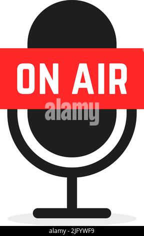 live on air like podcast icon Stock Vector