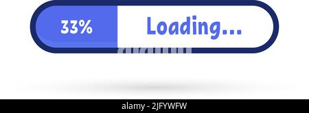 purple loading bar simple icon Stock Vector