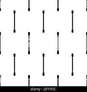 Cotton Swab Icon Seamless Pattern, Ear Cleaning Cotton Bud Vector Art Illustration Stock Vector