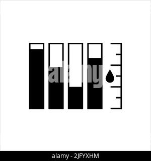 Ink Level Icon, Liquid Level Icon Vector Art Illustration Stock Vector