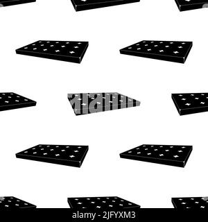Mattress Icon Seamless Pattern, Sleeping Bedding Mattress Icon Vector Art Illustration Stock Vector