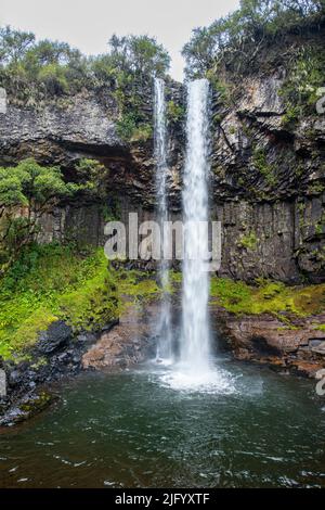 Chania waterfalls, Aberdare National Park, Kenya, East Africa, Africa Stock Photo