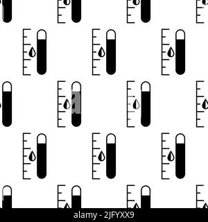 Ink Level Icon Seamless Pattern, Liquid Level Icon Vector Art Illustration Stock Vector