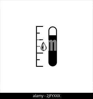 Ink Level Icon, Liquid Level Icon Vector Art Illustration Stock Vector