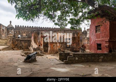 Fort Jesus, UNESCO World Heritage Site, Mombasa, Indian Ocean, Kenya, East Africa, Africa Stock Photo