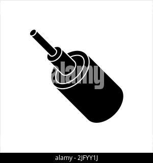 Optical Fiber Icon, Higher Bandwidth, Data Cable Vector Art Illustration Stock Vector