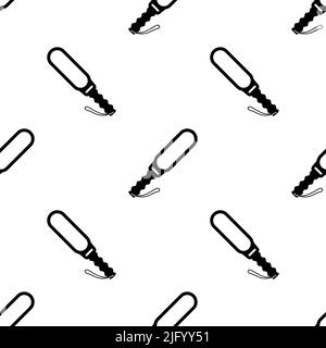 Metal Detector Icon Seamless Pattern, Hand Electronic Metal Detector Vector Art Illustration Stock Vector