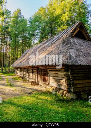 Traditional House, Estonian Open Air Museum, Rocca al Mare, Tallinn, Estonia, Europe Stock Photo