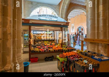 View of Sa Placa, Mercat de Proximitat de Mao, food market, Mahon (Mao), Menorca, Balearic Islands, Spain, Mediterranean, Europe Stock Photo