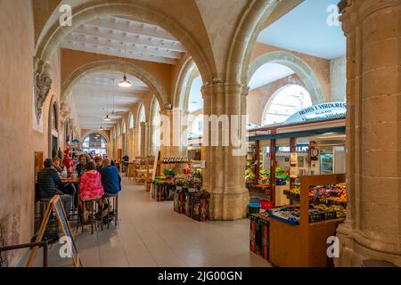 View of Sa Placa, Mercat de Proximitat de Mao, food market, Mahon (Mao), Menorca, Balearic Islands, Spain, Mediterranean, Europe Stock Photo