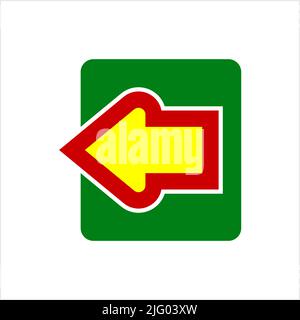 Exit Icon, Exit Sign Icon, Normal , Emergency, Special, Fire, Faster Evacuation Exit Vector Art Illustration Stock Vector
