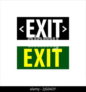 Exit Icon, Exit Sign Icon, Normal , Emergency, Special, Fire, Faster Evacuation Exit Vector Art Illustration Stock Vector