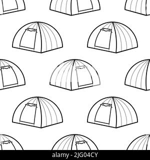 Mosquito Net Icon Seamless Pattern, Bed Insect Preventive Mesh Vector Art Illustration Stock Vector