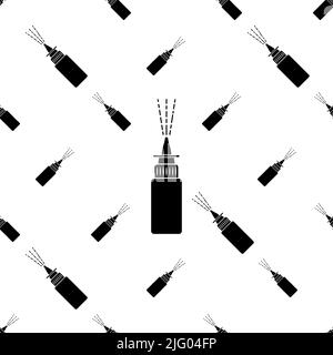 Nasal Spray Icon Seamless Pattern, Nose Cleaning Liquid Spray, Nasal Congestion Allergic Rhinitis Curing Local Medication Spray Vector Art Illustratio Stock Vector