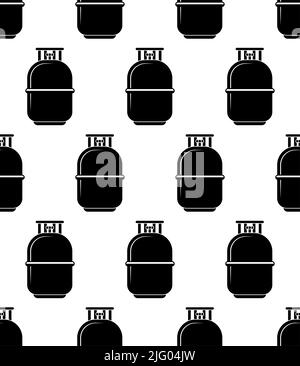 Lpg Cylinder Icon Seamless Pattern, Liquefied Petroleum, Liquid Petroleum Gas, Lp Gas Vector Art Illustration Stock Vector