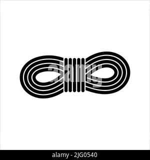 Rope Bundle Icon, Rope Roll, Rope Wrapped Up Together, String Icon Vector Art Illustration Stock Vector