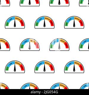 Risk Icon Seamless Pattern, Risk Level Icon, Risk Valuation Vector Art Illustration Stock Vector