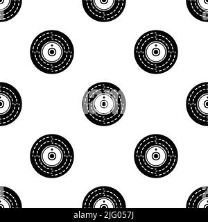 Smoke Detector Icon Seamless Pattern, Smoke Sensor Device, Alert Alarm Vector Art Illustration Stock Vector