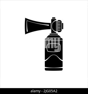 Portable Air Horn Icon, Personal Signal Compressed Air Horn Vector Art Illustration Stock Vector