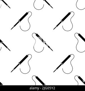 Soldering Iron Icon Seamless Pattern, Electric Soldering Iron Vector Art Illustration Stock Vector