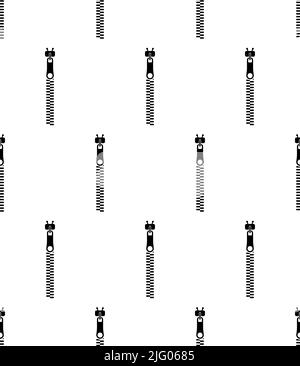 Zipper Icon Seamless Pattern, Zip Fastener Icon Vector Art Illustration Stock Vector