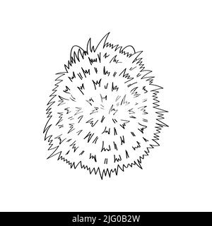 Cute Clipart Owl Black and White Illustration in Cartoon Style. Cartoon Clip Art Coloring Page Owl Sitting on a Tree. Vector Illustration of a Bird Stock Vector