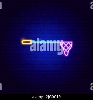 Fisherman's Landing Net Neon Sign Stock Vector