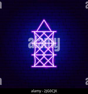 Fisherman's Net Neon Sign Stock Vector
