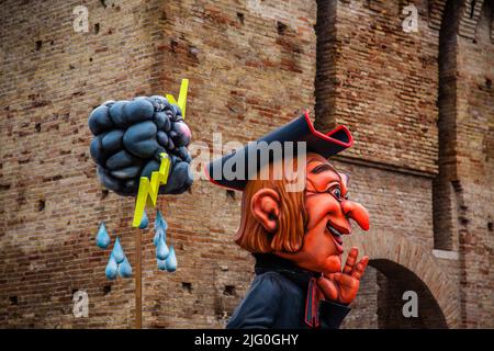 The carnival of Fano is the oldest in Italy Stock Photo