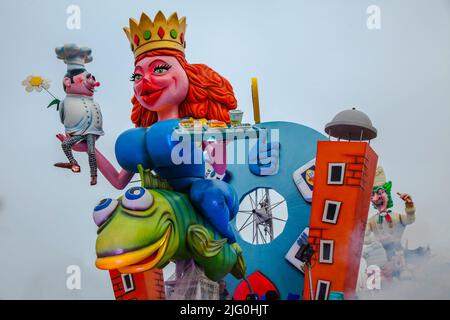 The carnival of Fano is the oldest in Italy Stock Photo