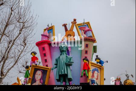 The carnival of Fano is the oldest in Italy Stock Photo