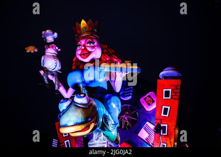 The carnival of Fano is the oldest in Italy Stock Photo