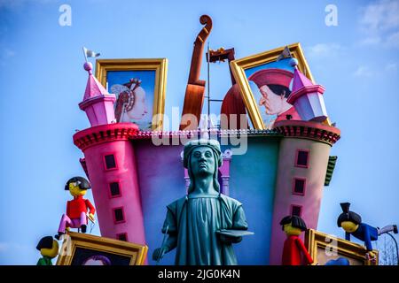 The carnival of Fano is the oldest in Italy Stock Photo