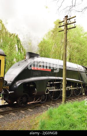 Newly overhauled LNER Class A4 Pacific No 4498 Sir Nigel Gresley at the ...