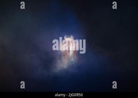 Roskilde, Denmark. 01st, July 2022. The American rapper Tyler, the Creator performs a live concert during the Danish music festival Roskilde Festival 2022 in Roskilde. (Photo credit: Gonzales Photo - Peter Troest). Stock Photo