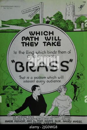 MARIE PREVOST Miss DuPONT MONTE BLUE HARRY MYERS and FRANK KEENAN in BRASS 1923 director SIDNEY FRANKLIN play Charles G. Norris producer Harry Rapf Warner Bros. Stock Photo